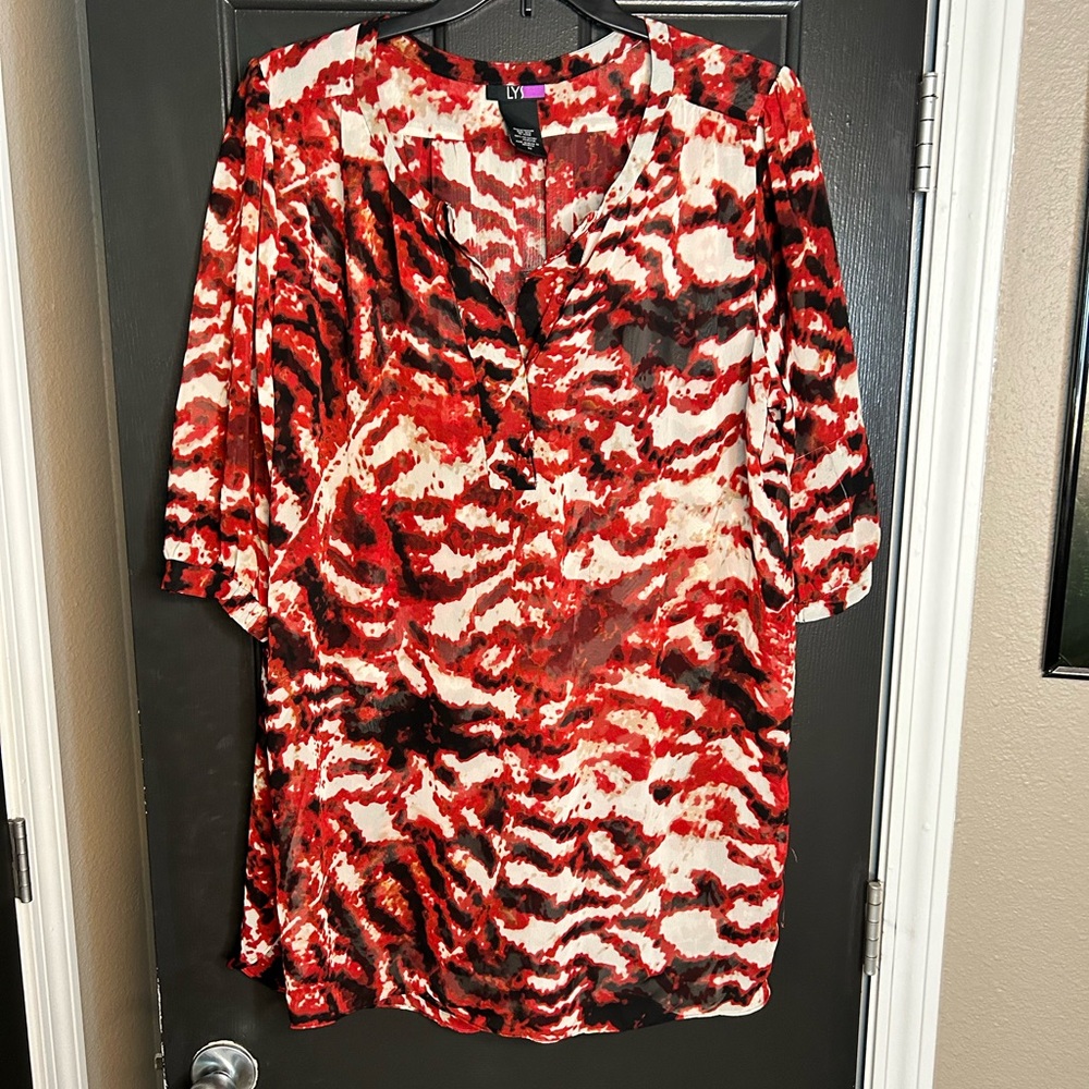 LYS Sheer All Over Print Blouse